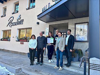 Verleihung der Urkunde zum Klima- & Umweltpakt Bayern im Hotel Rösslwirt in Lam